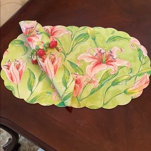 Placemats napkins napkin rings set